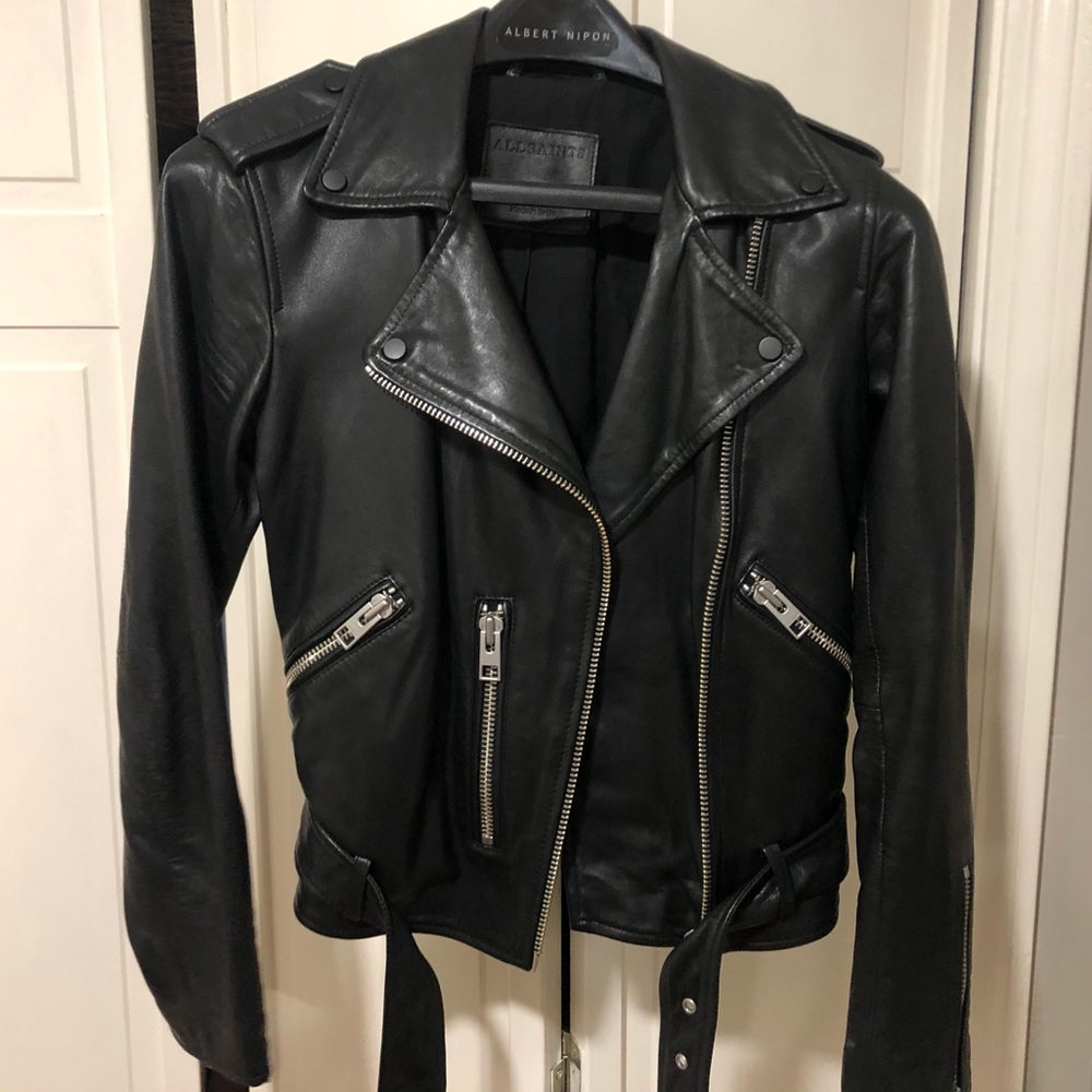 All Saints Balfern Leather Biker Jacket